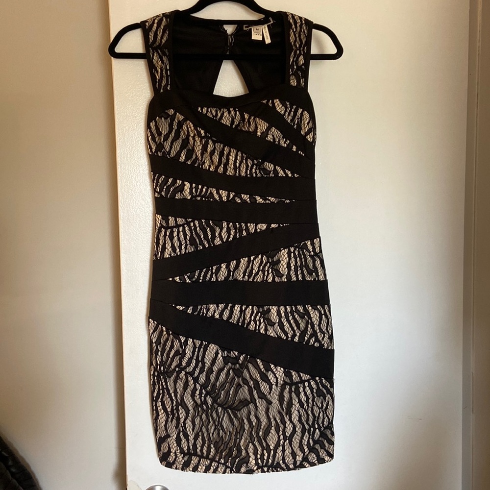 Black and nude lace dress size medium from macys